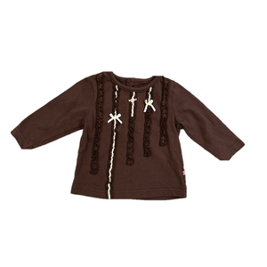 4/20$ CHEROKEE BABY Brown Long Sleeve Top size 3-6 months